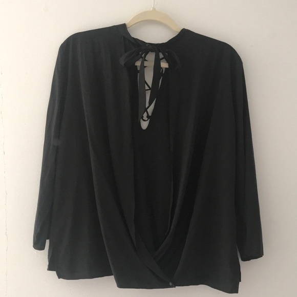 Zara Black Open Back Top - Picture 2 of 2